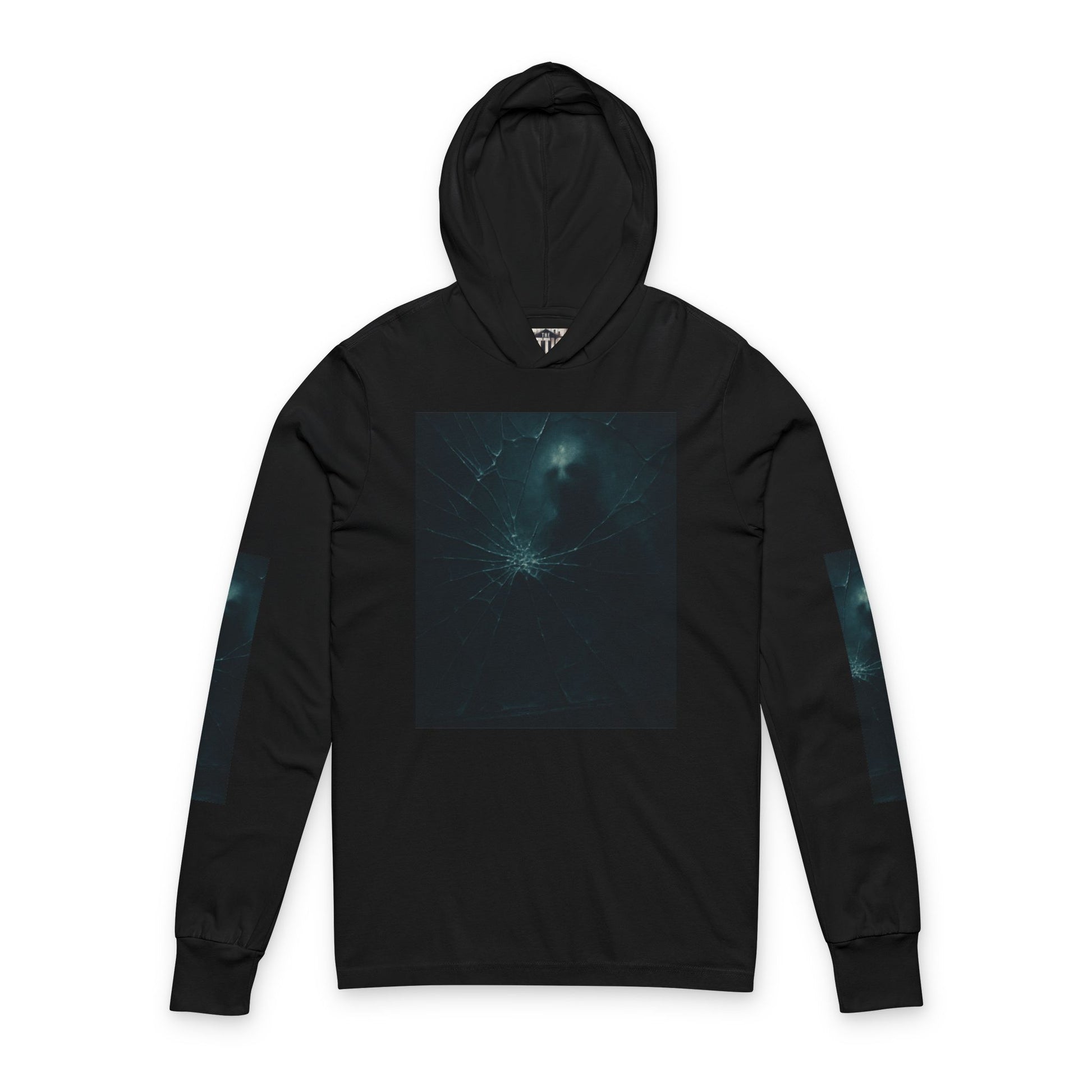 Hooded Sweatshirt Masked Man Breaking Glass Design