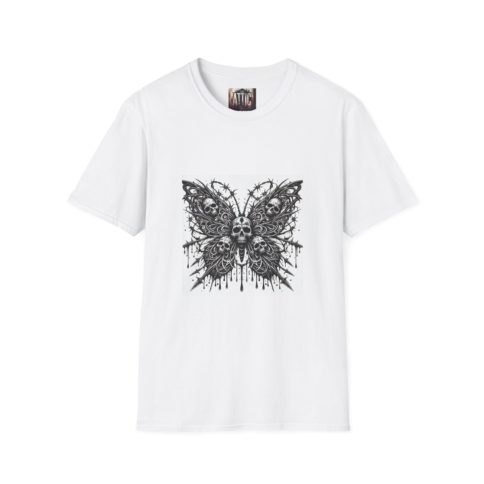 Gothic Butterfly Graphic T-Shirt, Perfect for Music Lovers, Alternative Style,