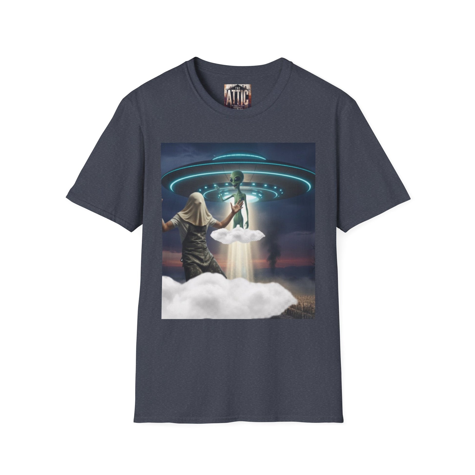 Alien Encounter Unisex Softstyle T-Shirt, Fun Graphic Tee for Sci-Fi Lovers, Unique Gift for UFO Enthusiasts, Trendy Casual Wear, [...]
