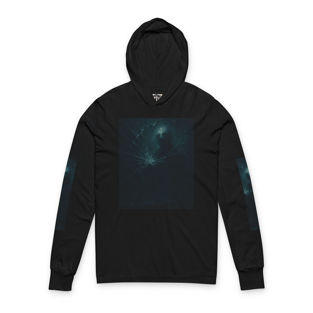 Hooded Sweatshirt Masked Man Breaking Glass Design