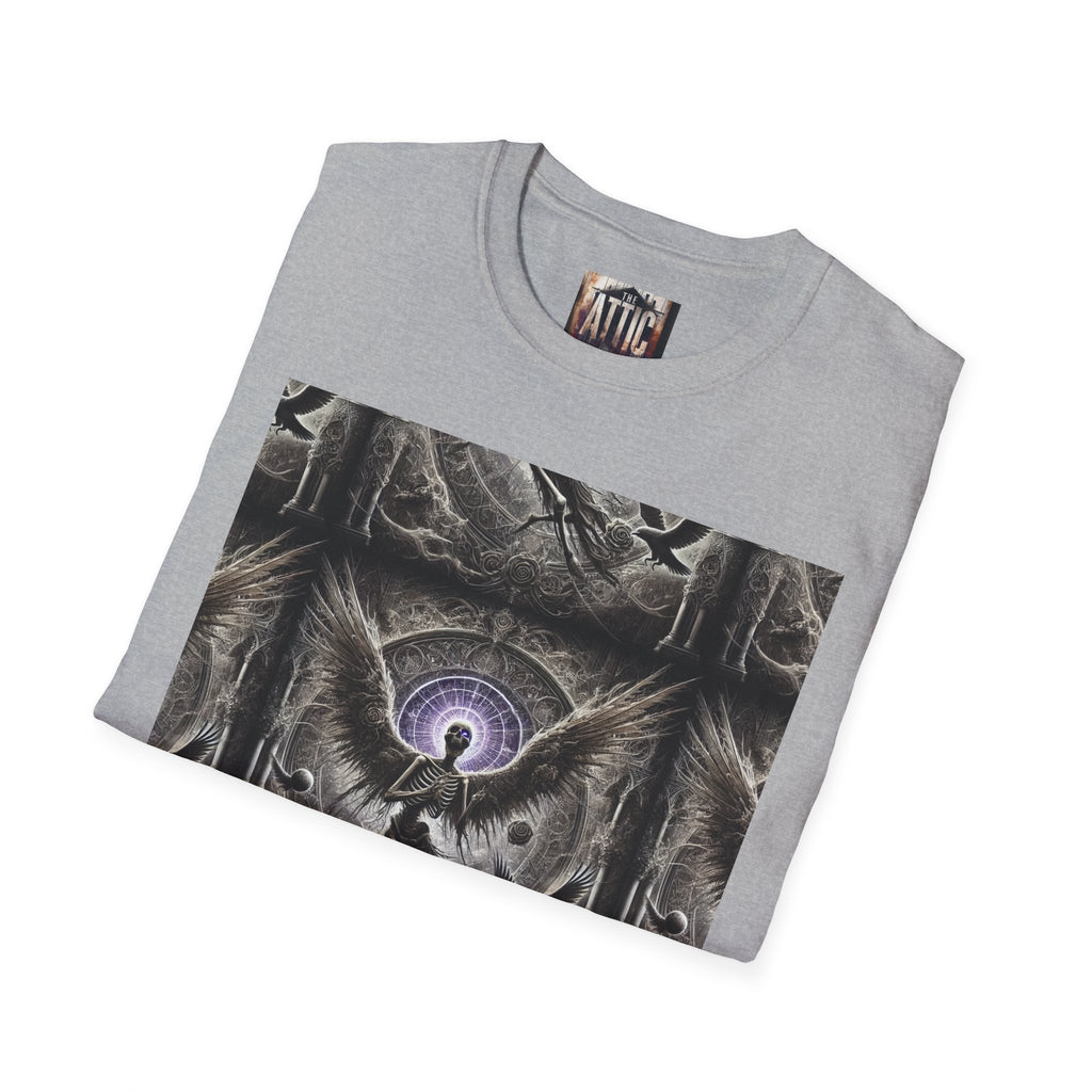 Mystical Angel Graphic T-Shirt, Unisex Softstyle Tee, Spiritual Fashion, Unique