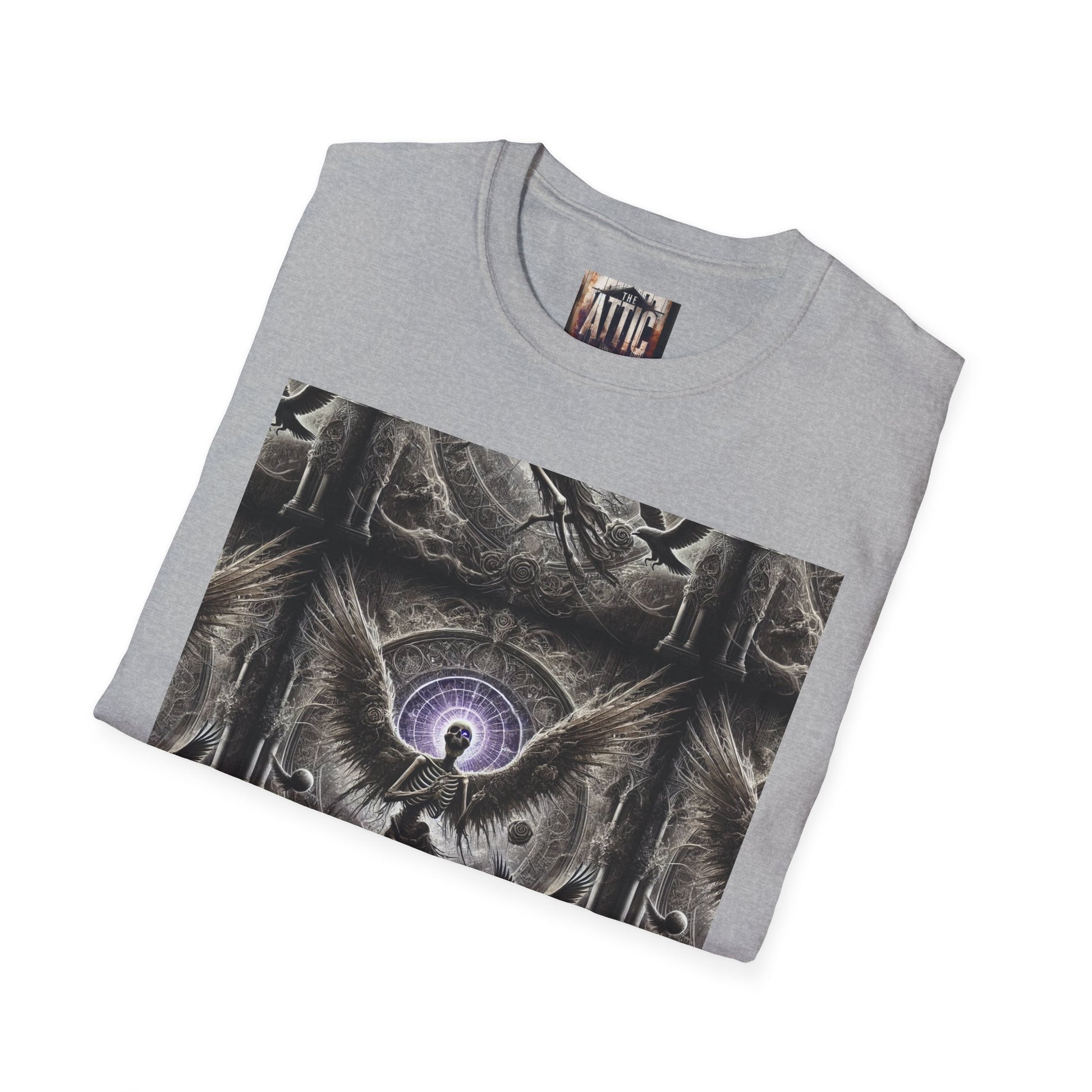 Mystical Angel Graphic T-Shirt, Unisex Softstyle Tee, Spiritual Fashion, Unique