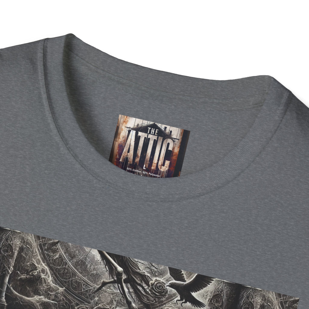 Mystical Angel Graphic T-Shirt, Unisex Softstyle Tee, Spiritual Fashion, Unique