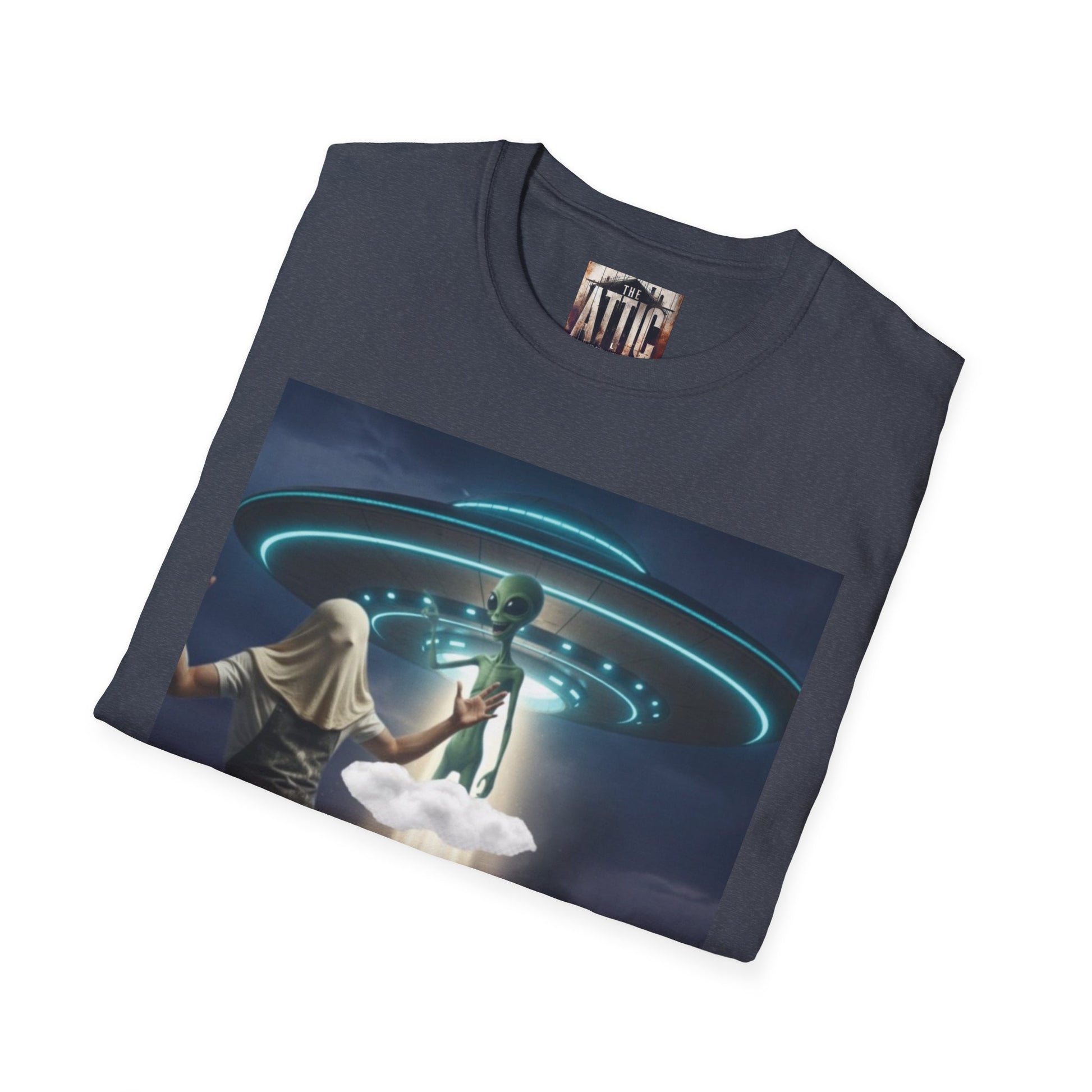 Alien Encounter Unisex Softstyle T-Shirt, Fun Graphic Tee for Sci-Fi Lovers, Unique Gift for UFO Enthusiasts, Trendy Casual Wear, [...]
