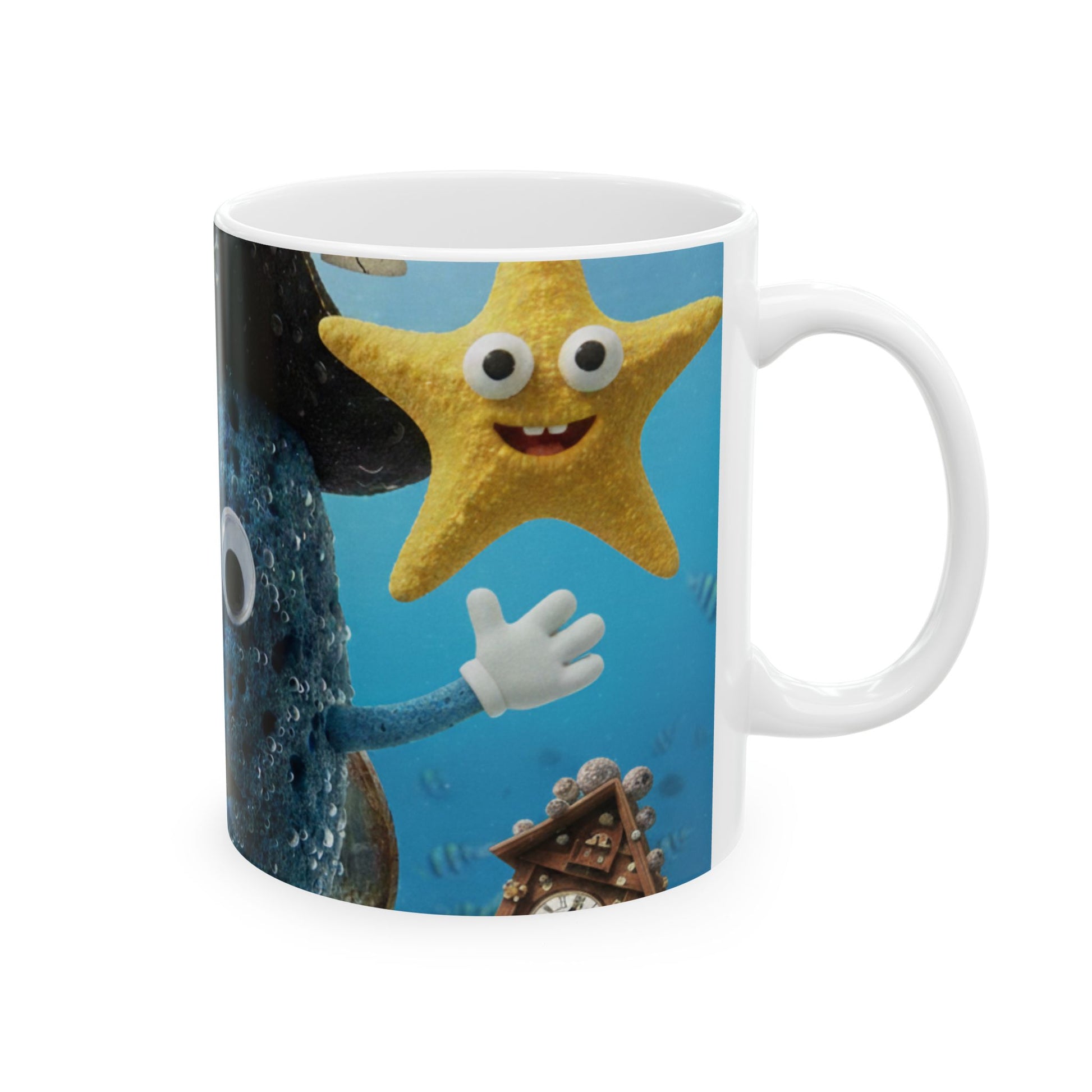 Blue Ball Sponge Pants and Slacktrick - Satirical character mug