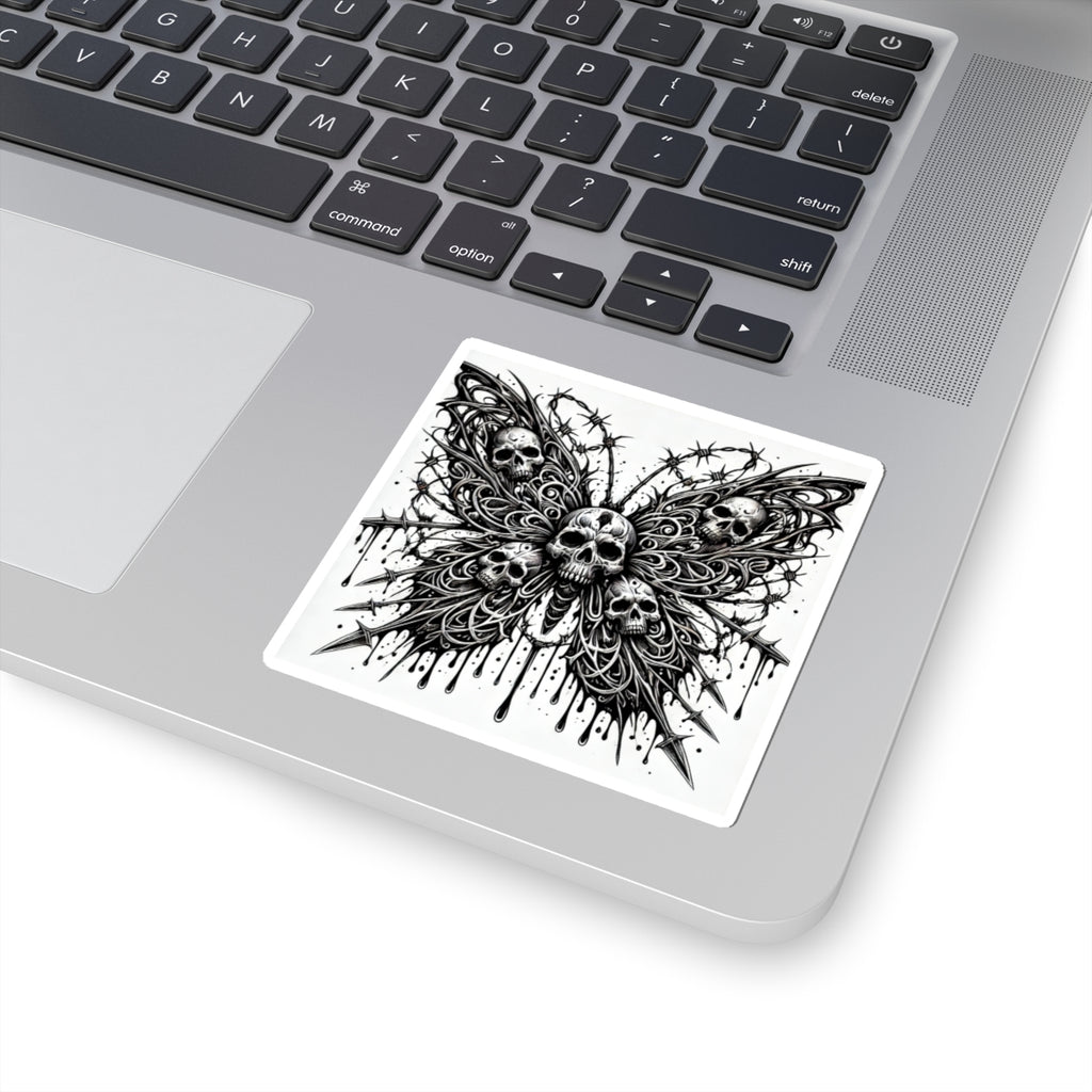 Sticker Set - Butterfly Skeleton in Black and White