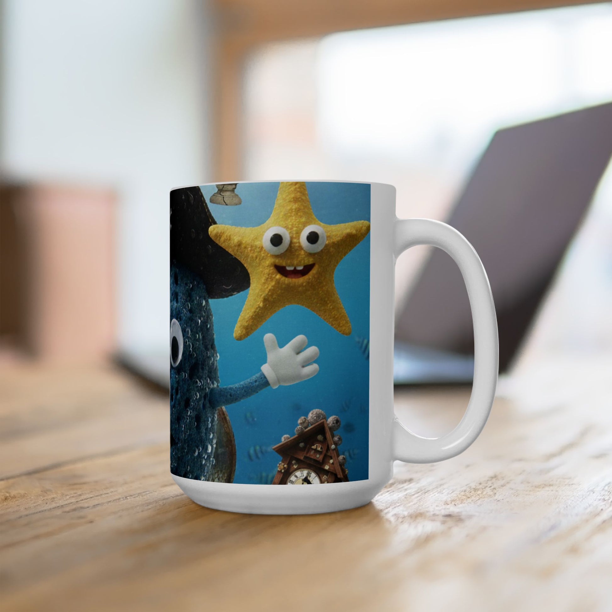 Blue Ball Sponge Pants and Slacktrick - Satirical character mug