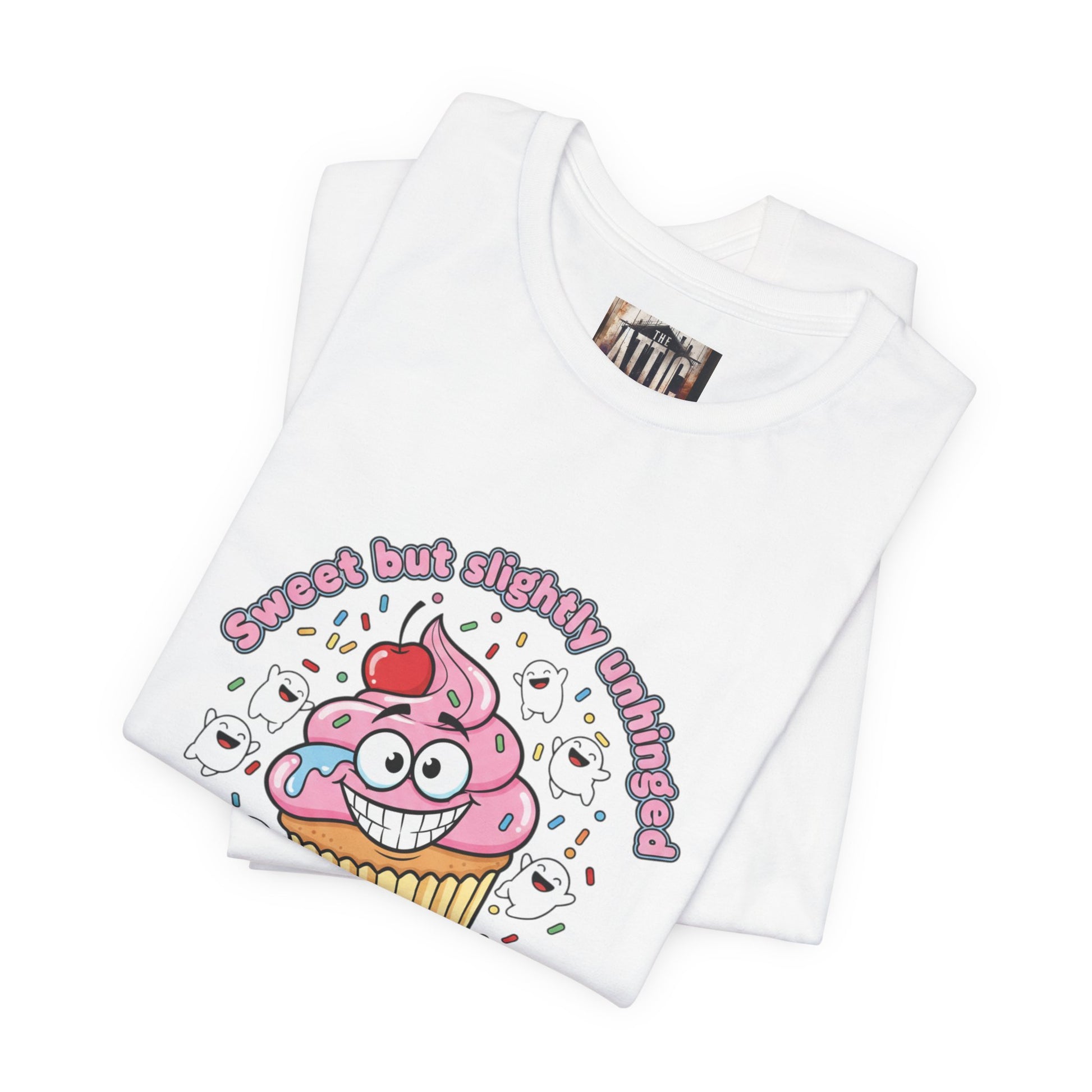 Cute Chaos Cupcake Tee | mildly unhinged, whimsical weird - Funny Cartoon TEE