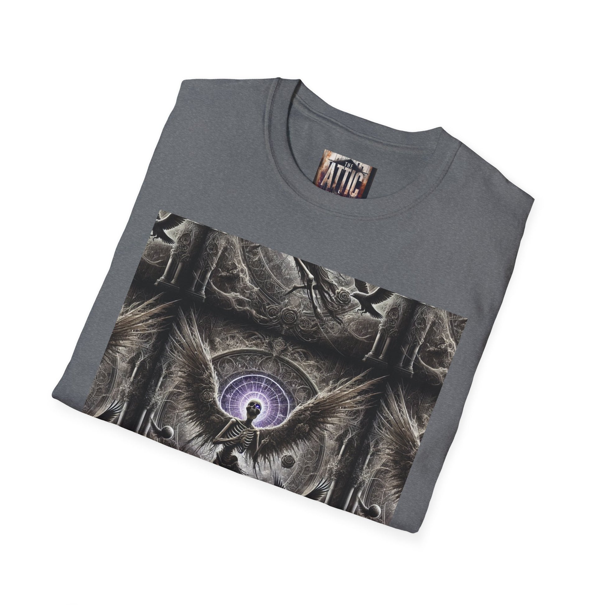 Mystical Angel Graphic T-Shirt, Unisex Softstyle Tee, Spiritual Fashion, Unique
