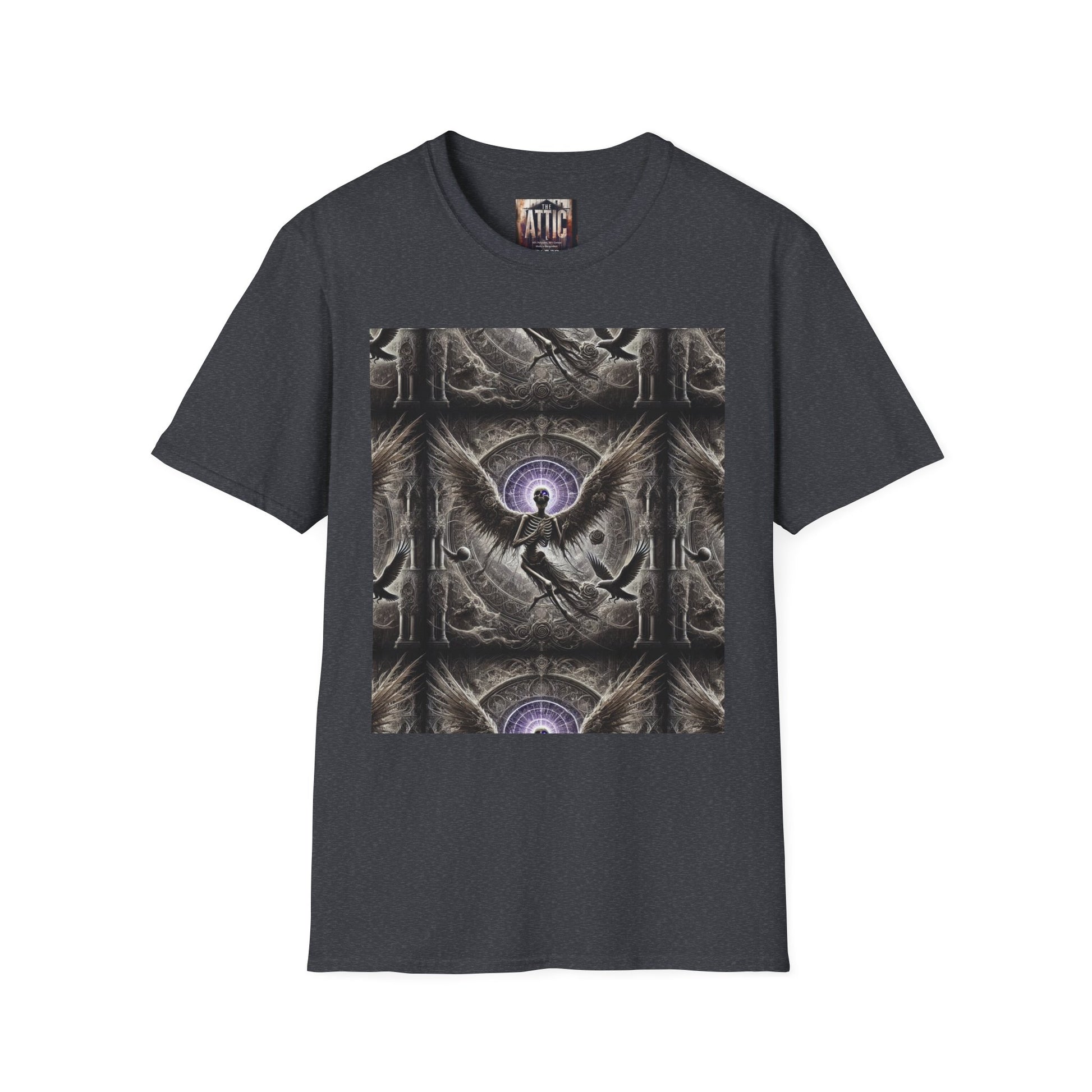 Mystical Angel Graphic T-Shirt, Unisex Softstyle Tee, Spiritual Fashion, Unique