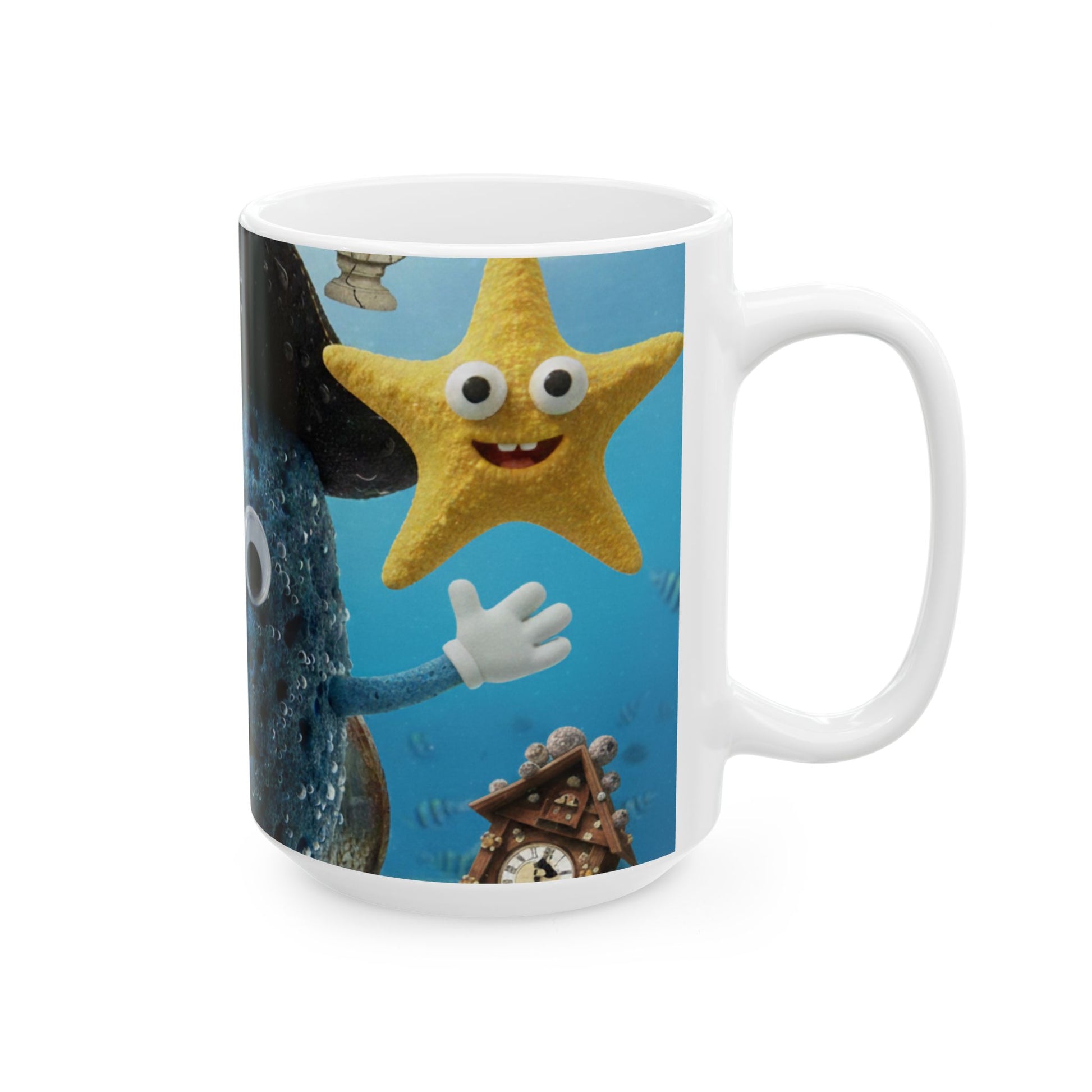 Blue Ball Sponge Pants and Slacktrick - Satirical character mug