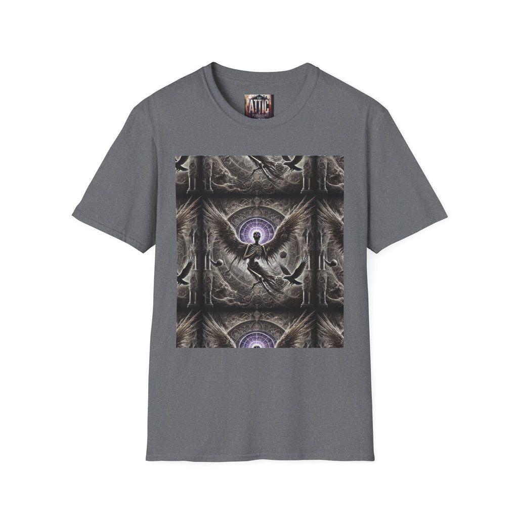 Mystical Angel Graphic T-Shirt, Unisex Softstyle Tee, Spiritual Fashion, Unique