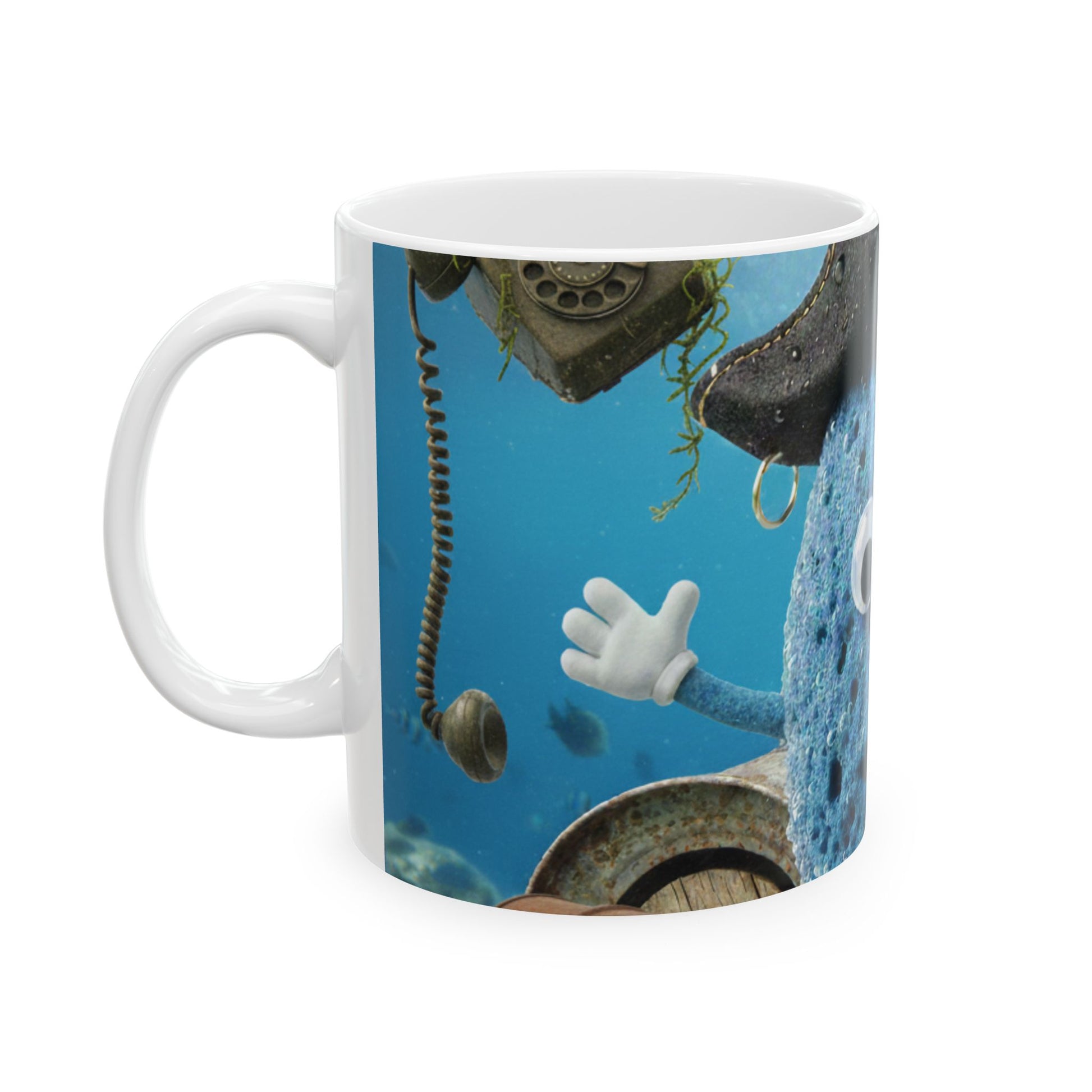 Blue Ball Sponge Pants and Slacktrick - Satirical character mug